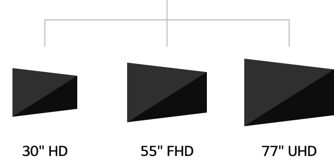 Various sizes and high transparency of transparent OLED panels are seen in the roadmap.